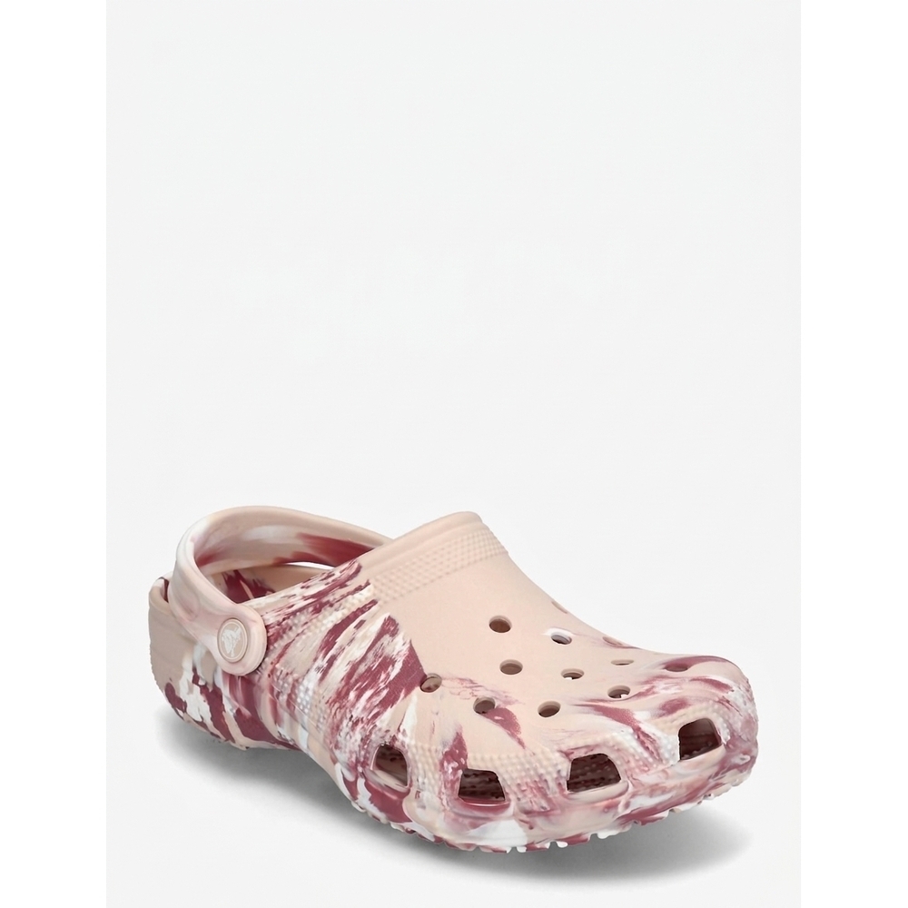 NEW CROCS women's classic clog in marbled quartz multi